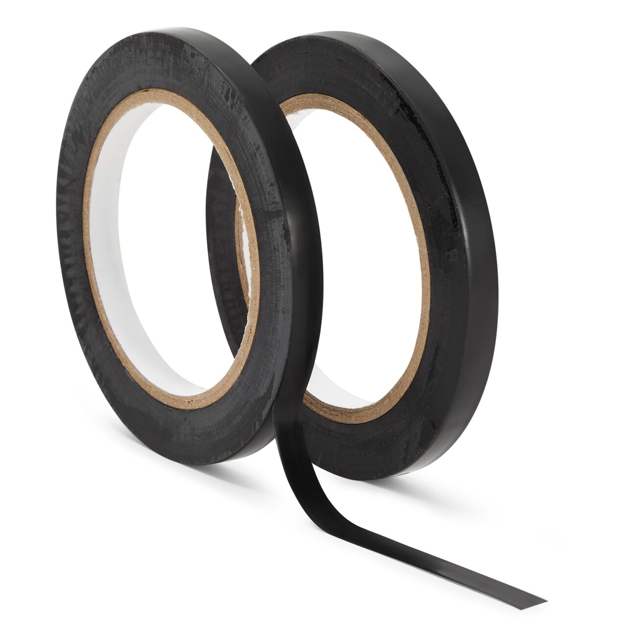 2 Rolls Vinyl Pinstripe Fine Line Tape, 3/8-Inch Wide by 36-Yards Long Each, Gym Floor Tape for Marking Warehouse Grid Lines (72 Yards Total, Black)